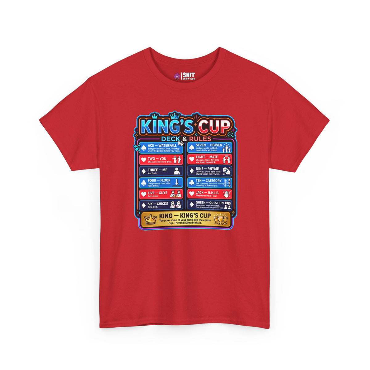 King's Cup Drinking Game T-Shirt