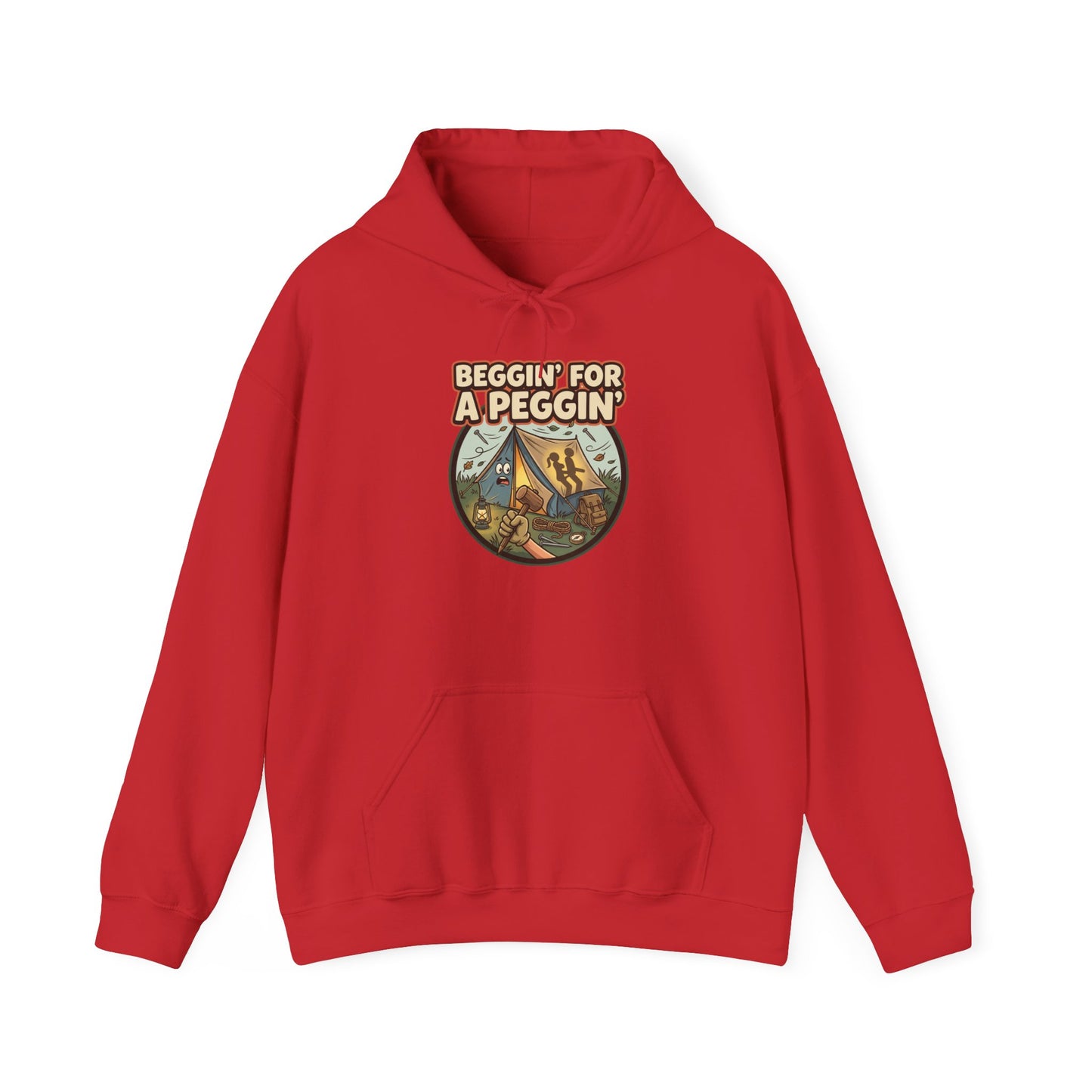 Beggin' For A Peggin Funny Camping Hoodie