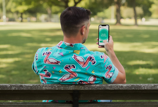 Man Wearing Flamingo Fandango On a Mental Health App
