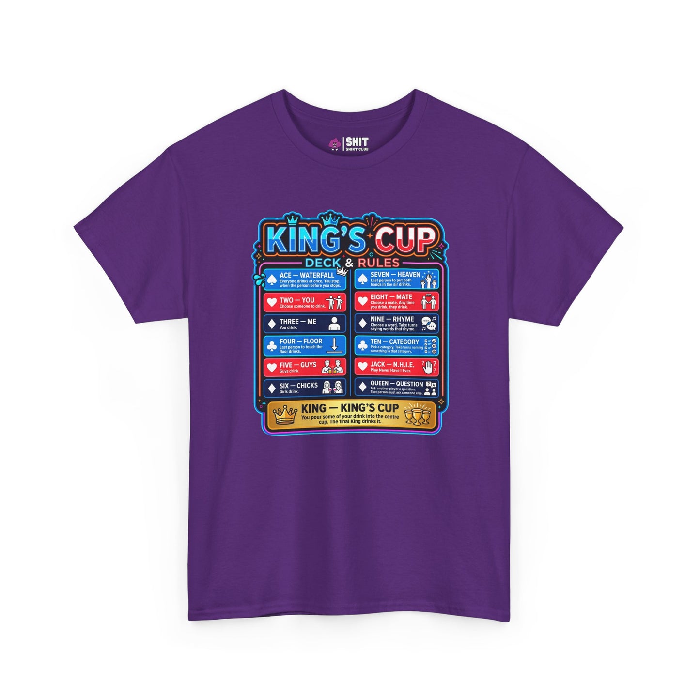 King's Cup Drinking Game T-Shirt