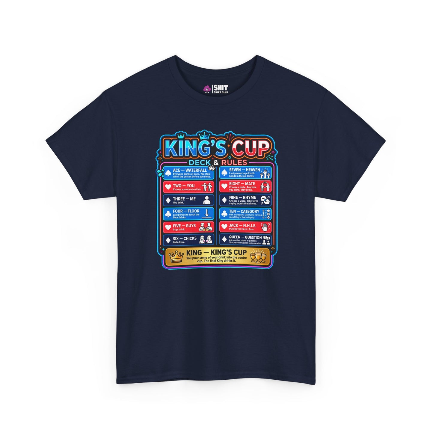 King's Cup Drinking Game T-Shirt