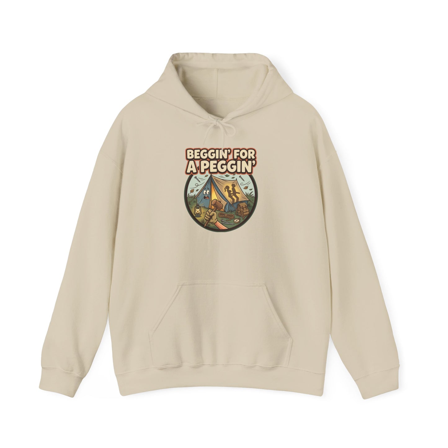 Beggin' For A Peggin Funny Camping Hoodie