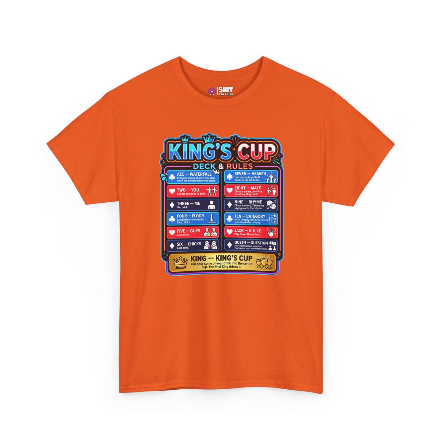 King's Cup Drinking Game T-Shirt