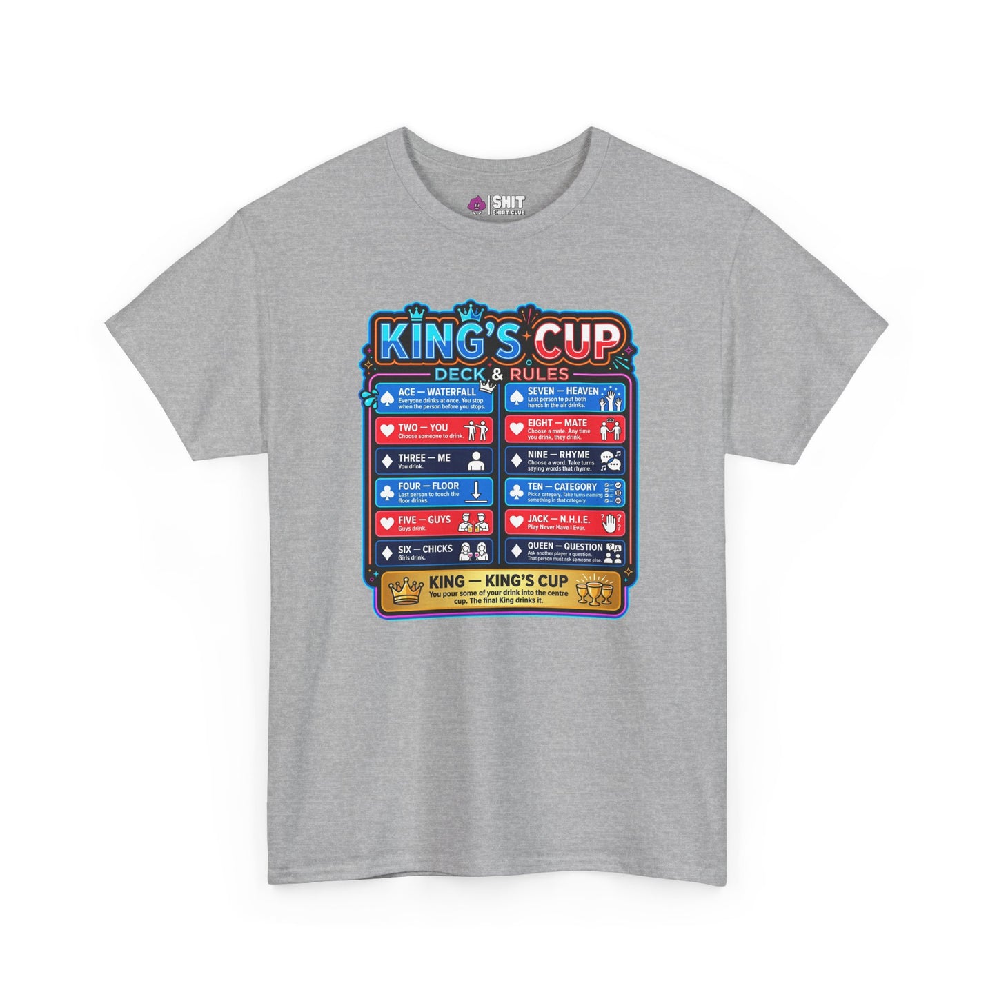 King's Cup Drinking Game T-Shirt