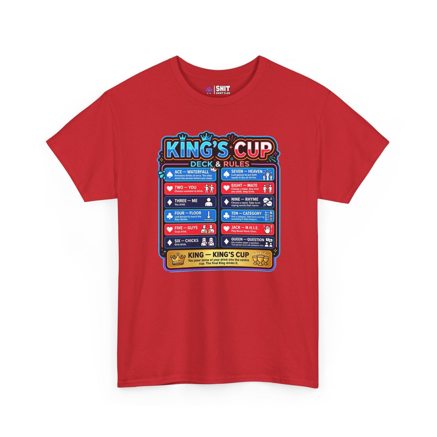 King's Cup Drinking Game T-Shirt