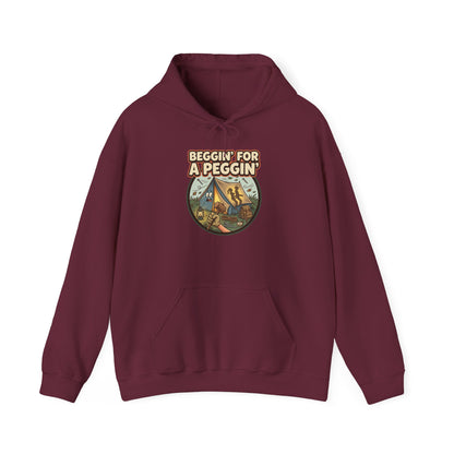 Beggin' For A Peggin Funny Camping Hoodie