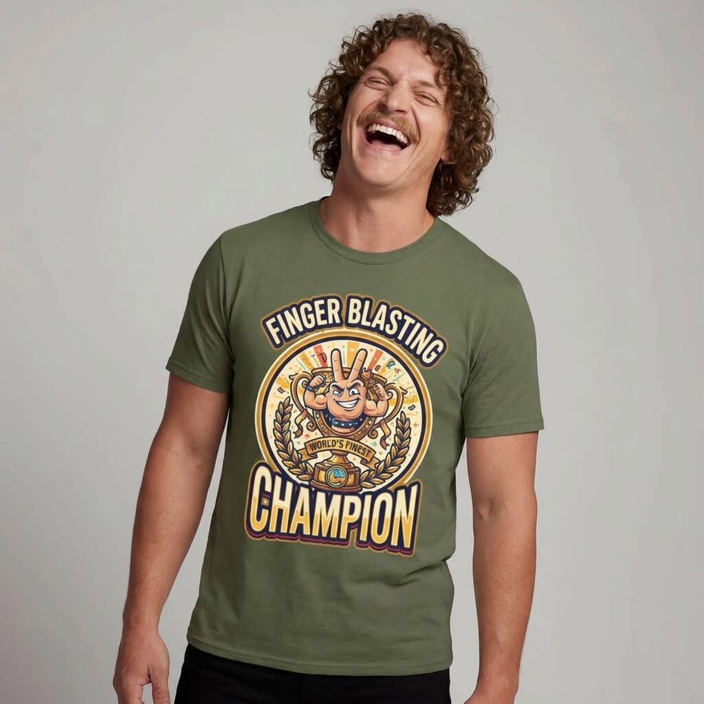 Finger Blasting Champion Stag Do T-Shirt