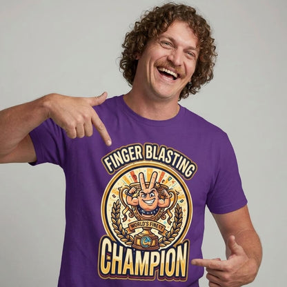 Finger Blasting Champion Stag Do T-Shirt