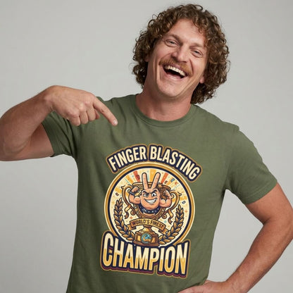 Finger Blasting Champion Stag Do T-Shirt
