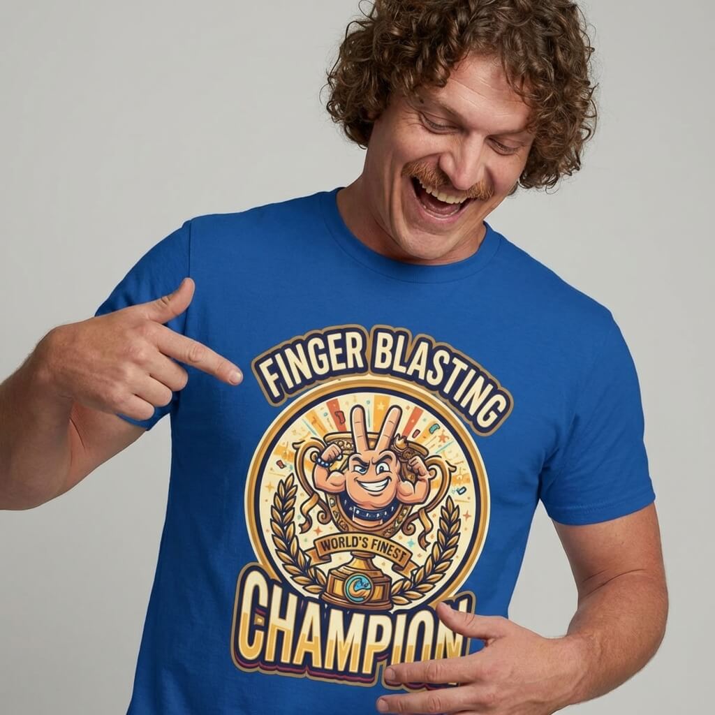 Finger Blasting Champion Stag Do T-Shirt
