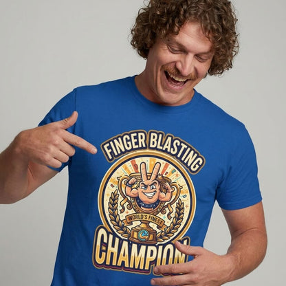 Finger Blasting Champion Stag Do T-Shirt