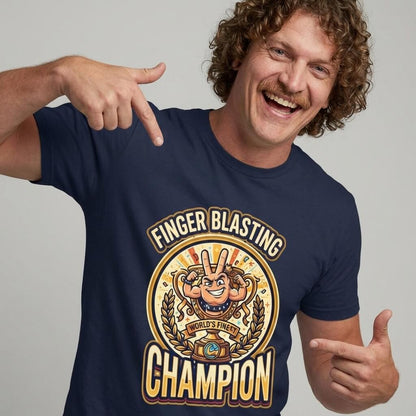 Finger Blasting Champion Stag Do T-Shirt