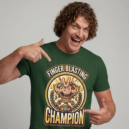 Finger Blasting Champion Stag Do T-Shirt