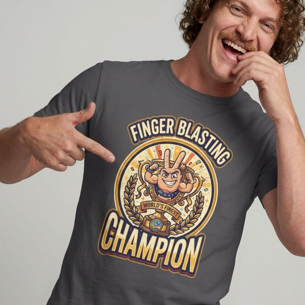 Finger Blasting Champion Stag Do T-Shirt