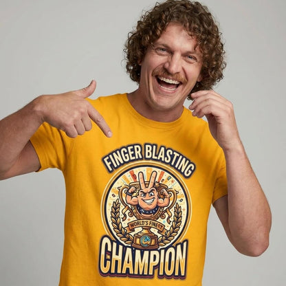 Finger Blasting Champion Stag Do T-Shirt