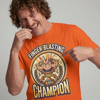Finger Blasting Champion Stag Do T-Shirt