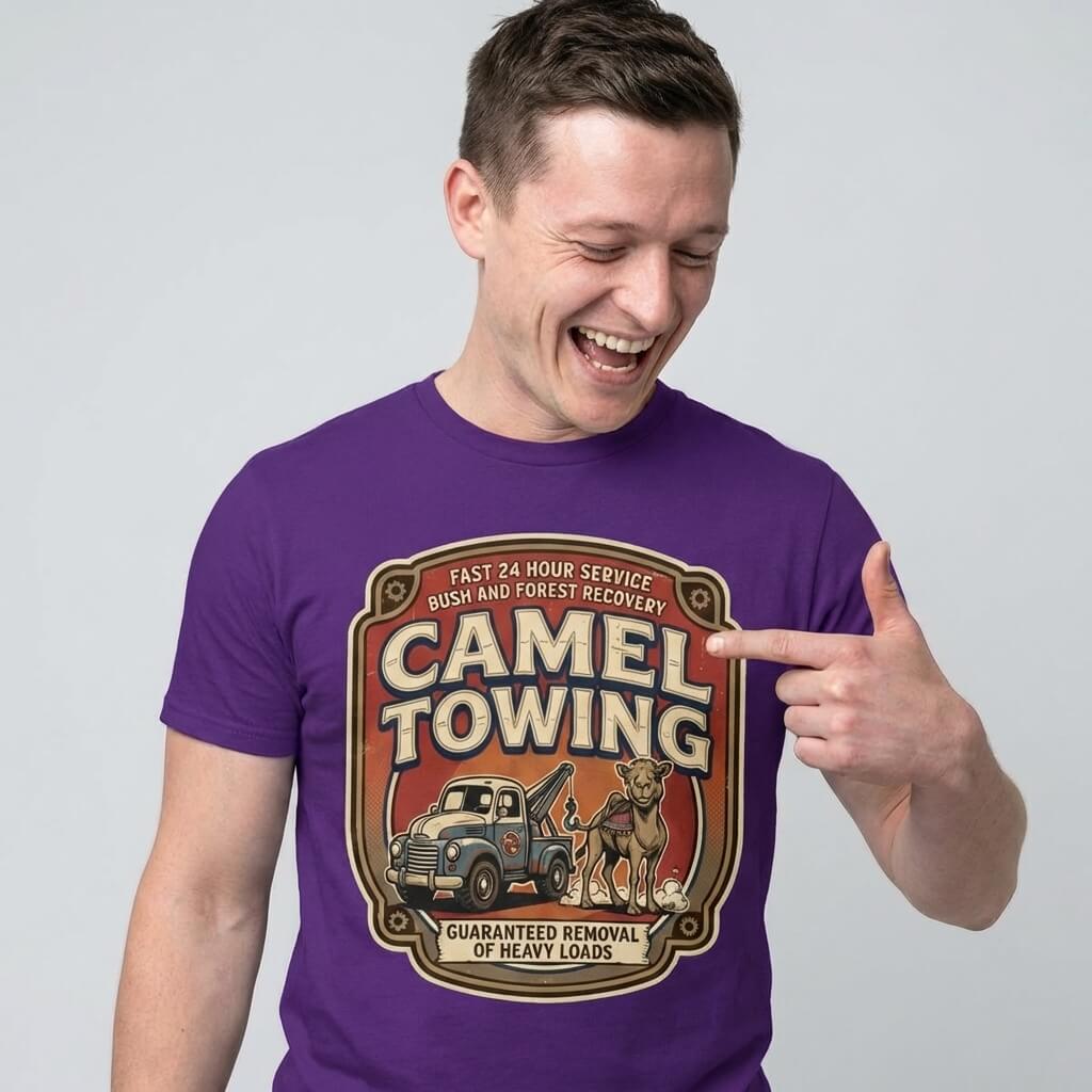 Camel Towing Funny T-Shirt