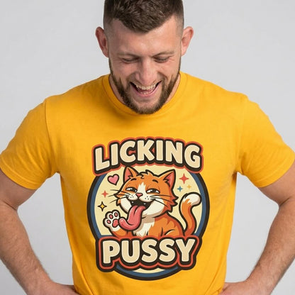 Licking Pussy Funny Cat T-Shirt