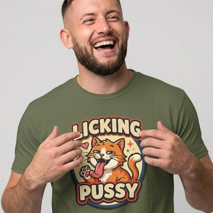 Licking Pussy Funny Cat T-Shirt