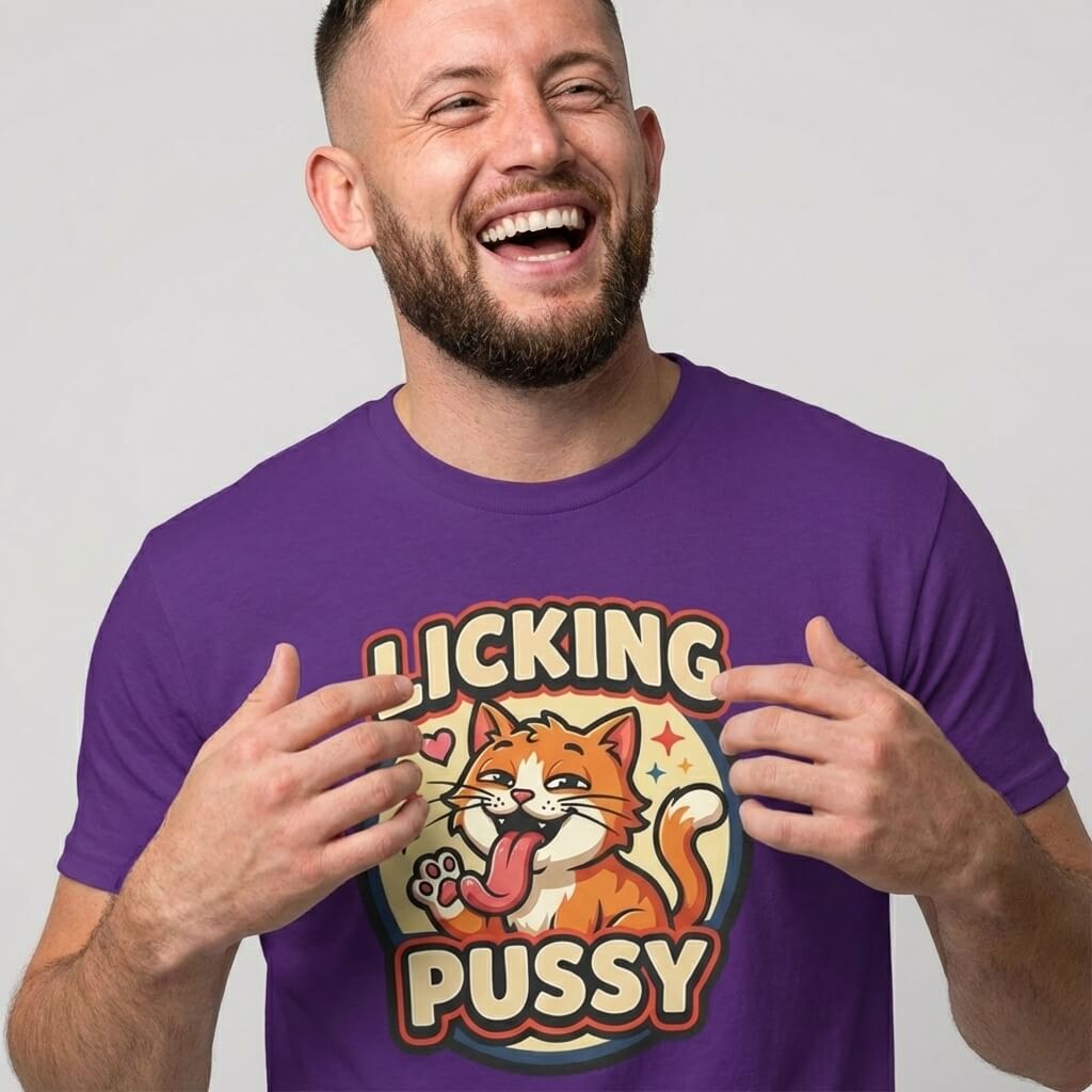Licking Pussy Funny Cat T-Shirt