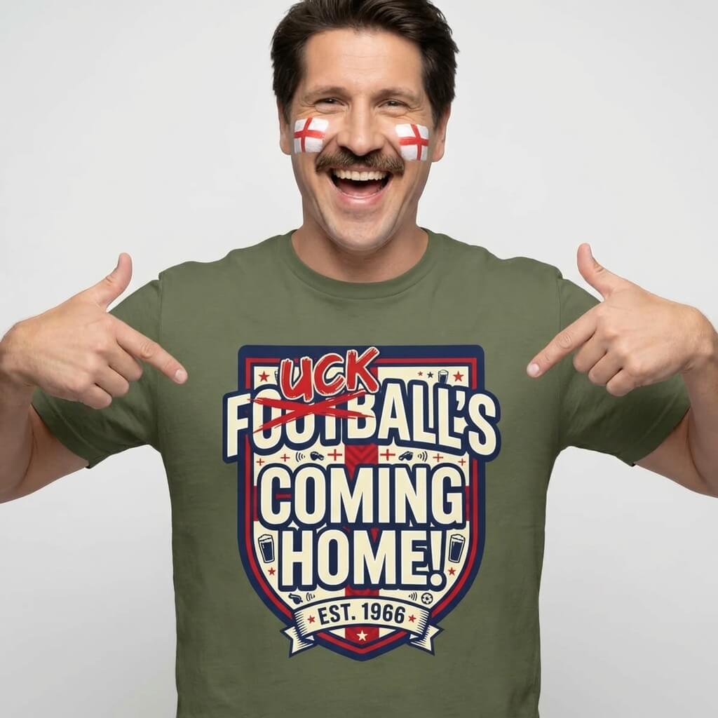 "Football’s Coming Home" Funny England Football T-Shirt