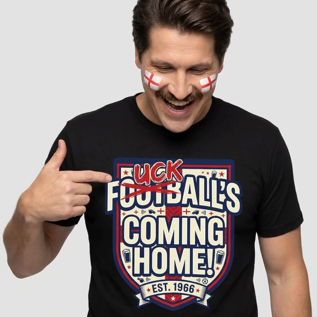 "Football’s Coming Home" Funny England Football T-Shirt