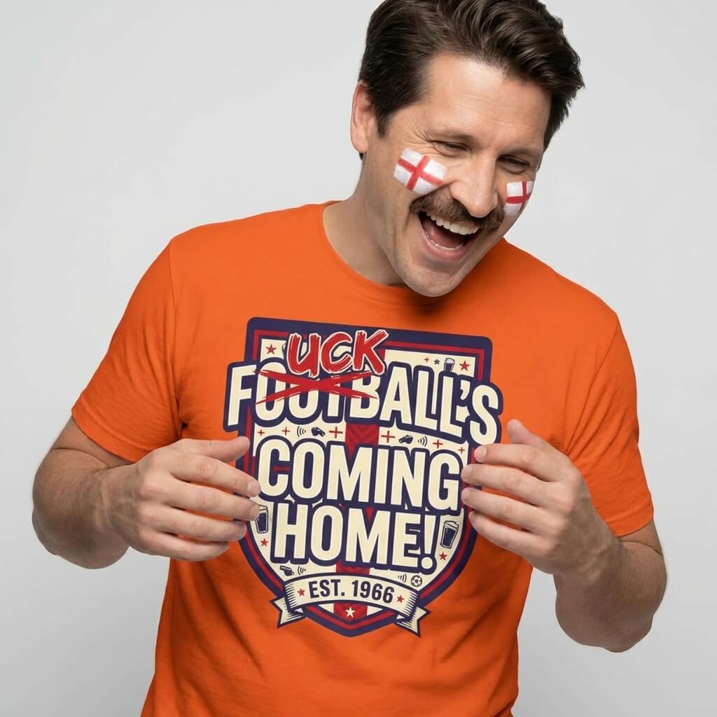 "Football’s Coming Home" Funny England Football T-Shirt