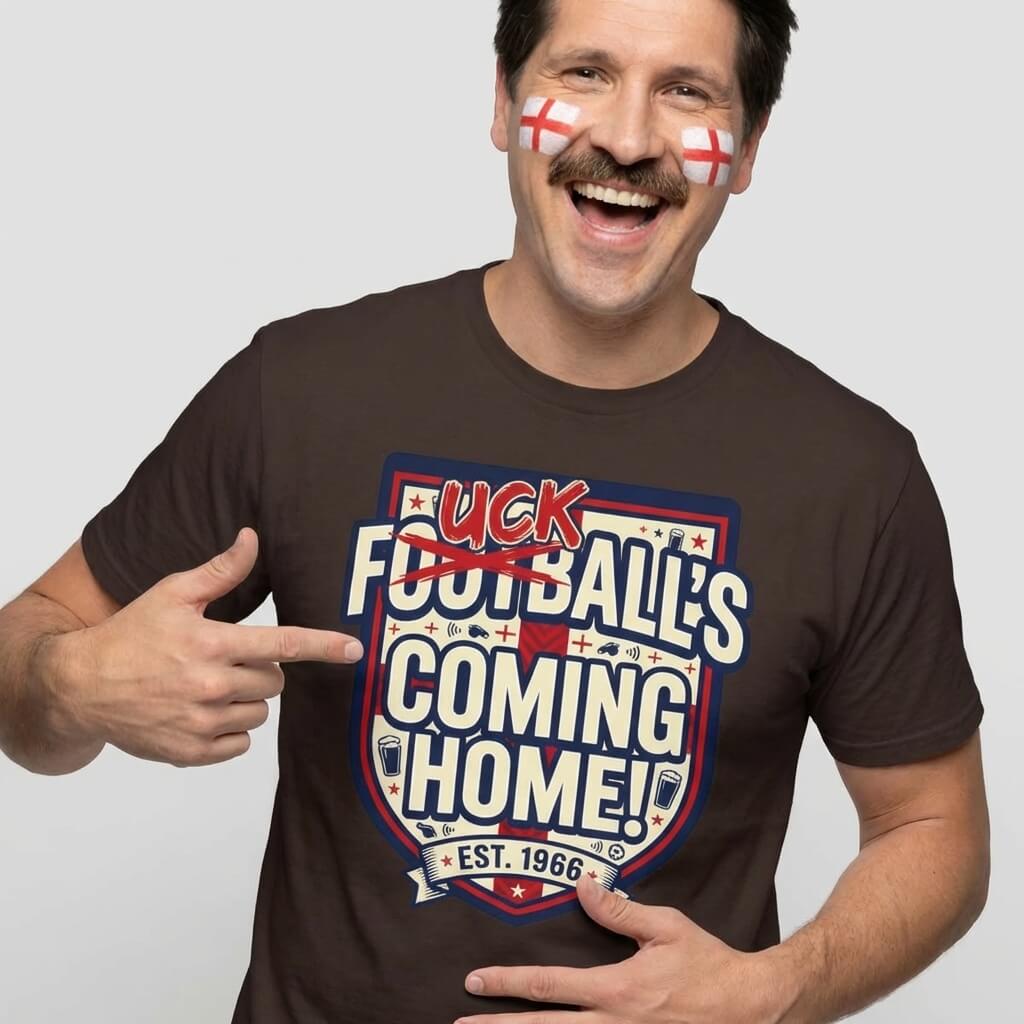 "Football’s Coming Home" Funny England Football T-Shirt