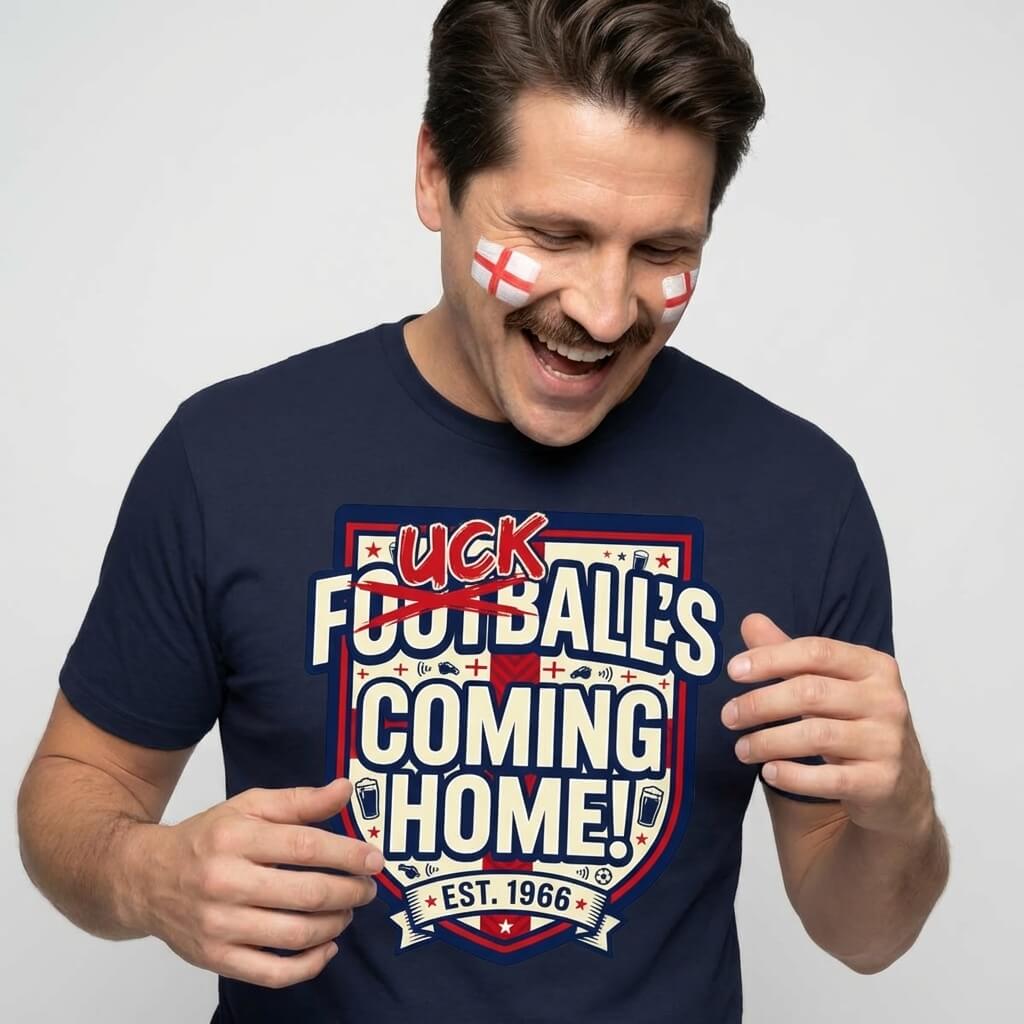 "Football’s Coming Home" Funny England Football T-Shirt