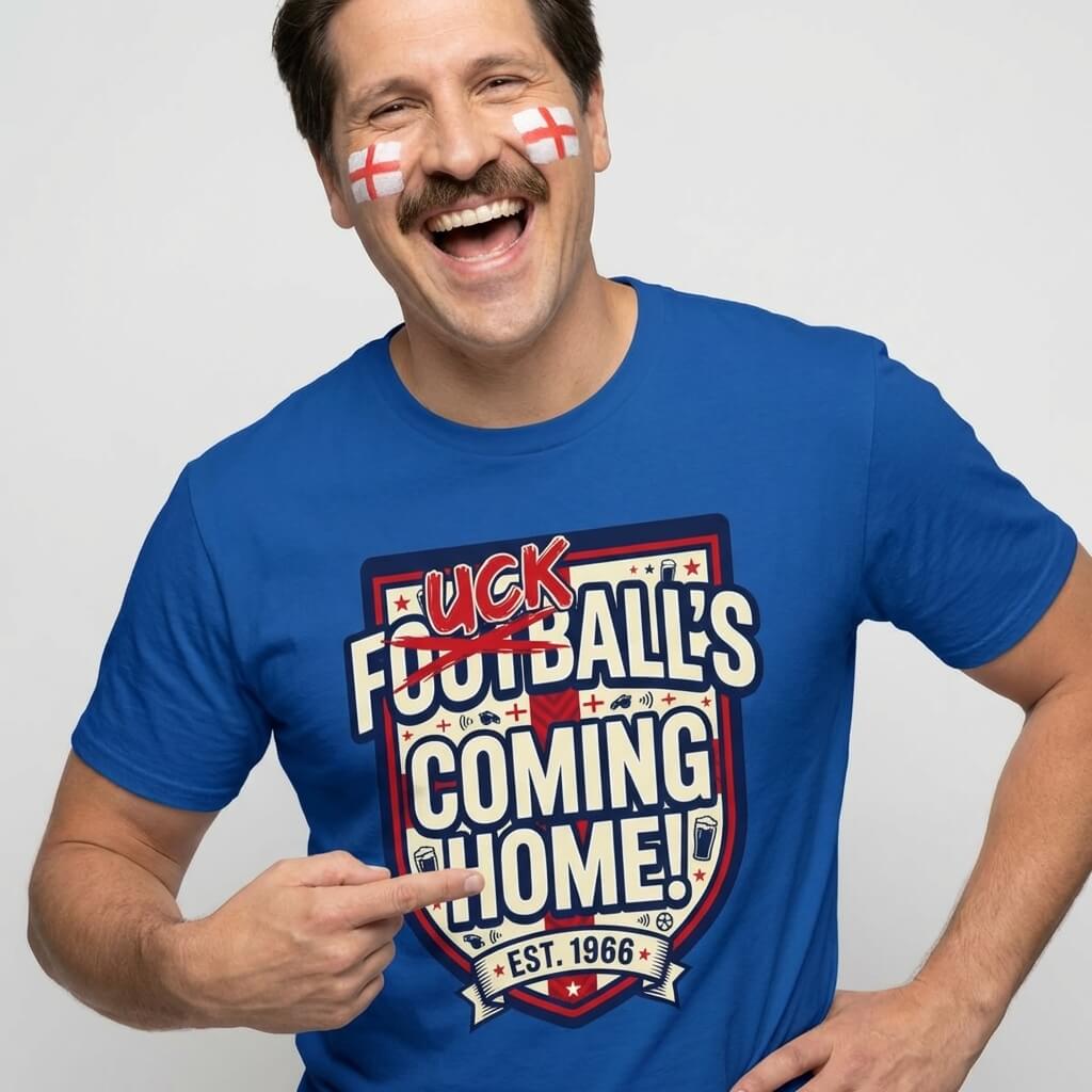 "Football’s Coming Home" Funny England Football T-Shirt