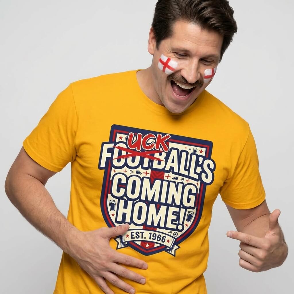 "Football’s Coming Home" Funny England Football T-Shirt