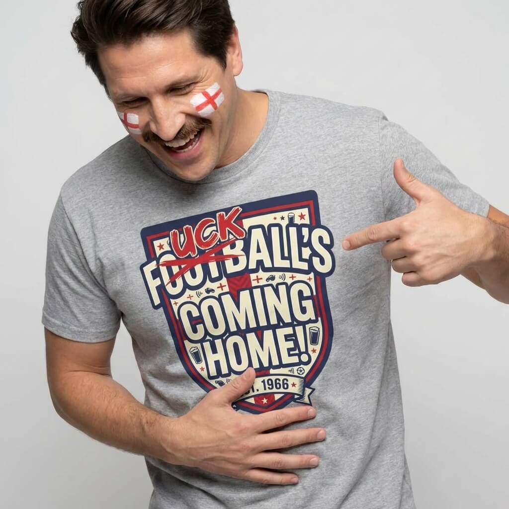 "Football’s Coming Home" Funny England Football T-Shirt