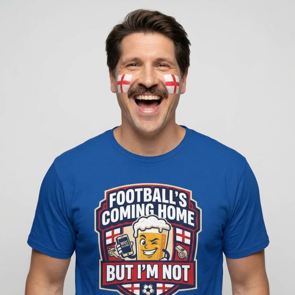 "Football's Coming Home, But I'm Not" Funny England T-Shirt