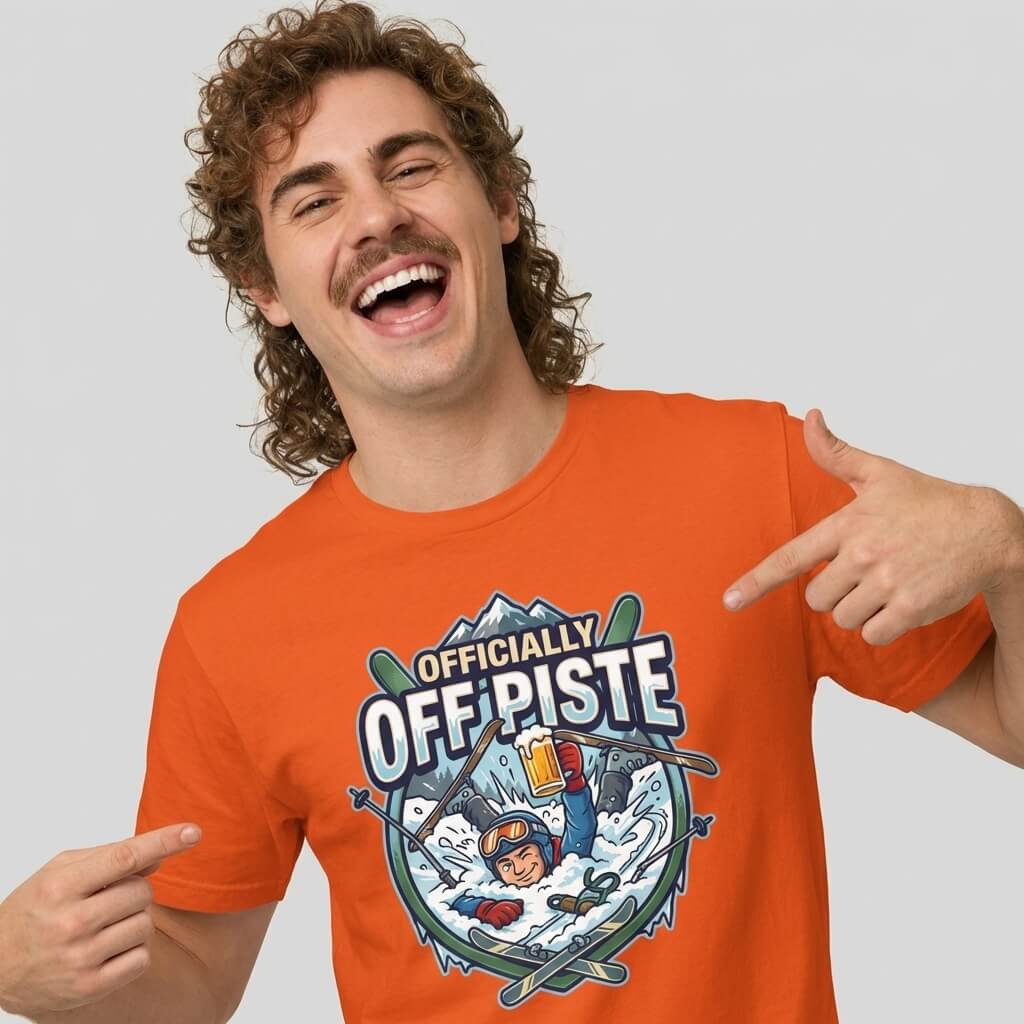 Officially Off Piste Funny Skiing T-Shirt