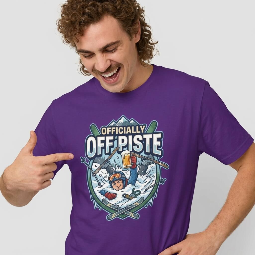 Officially Off Piste Funny Skiing T-Shirt