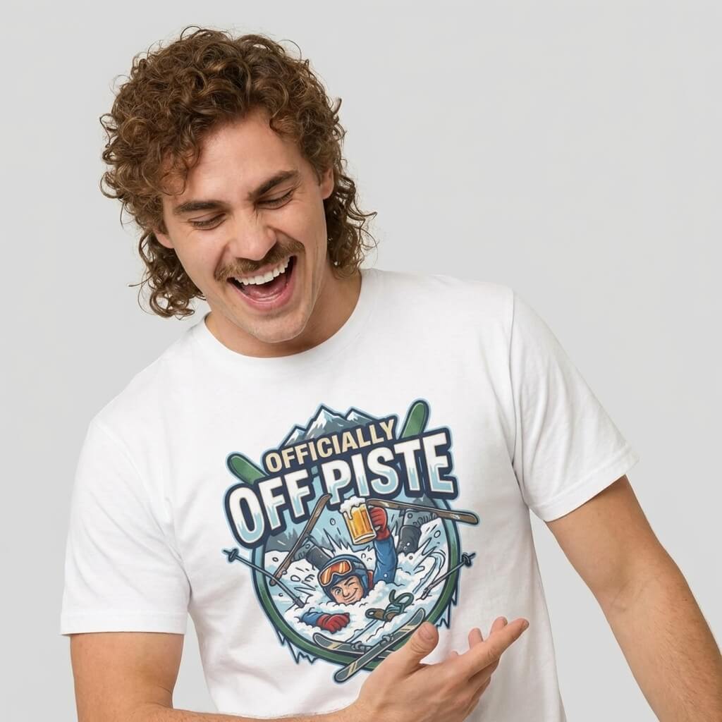 Officially Off Piste Funny Skiing T-Shirt