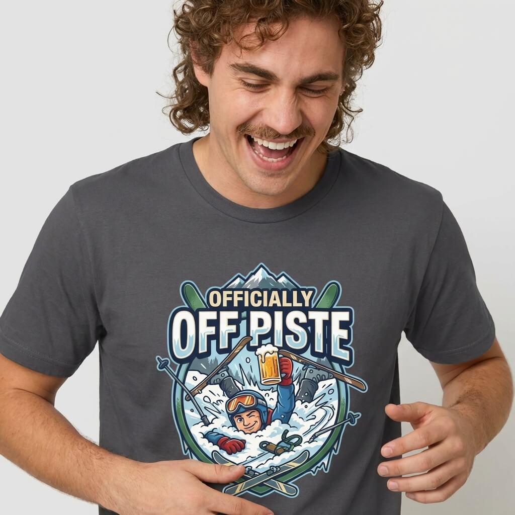 Officially Off Piste Funny Skiing T-Shirt