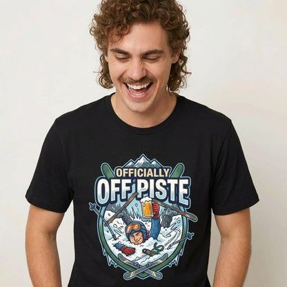 Officially Off Piste Funny Skiing T-Shirt