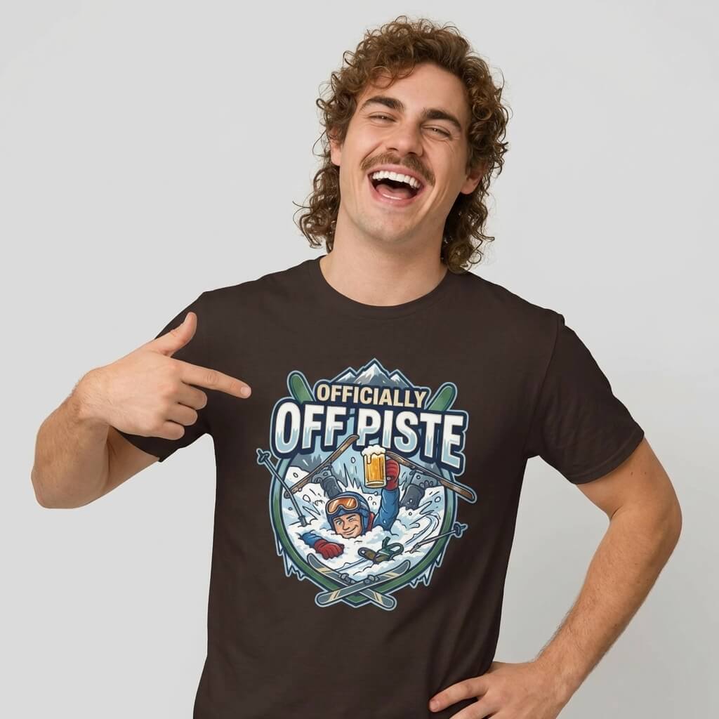 Officially Off Piste Funny Skiing T-Shirt