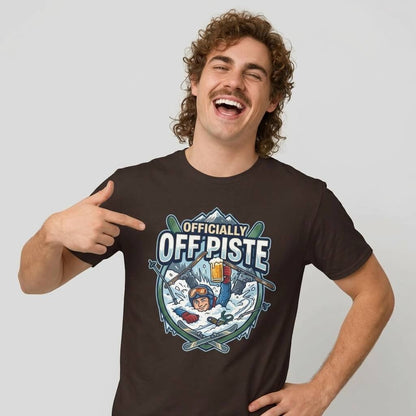 Officially Off Piste Funny Skiing T-Shirt