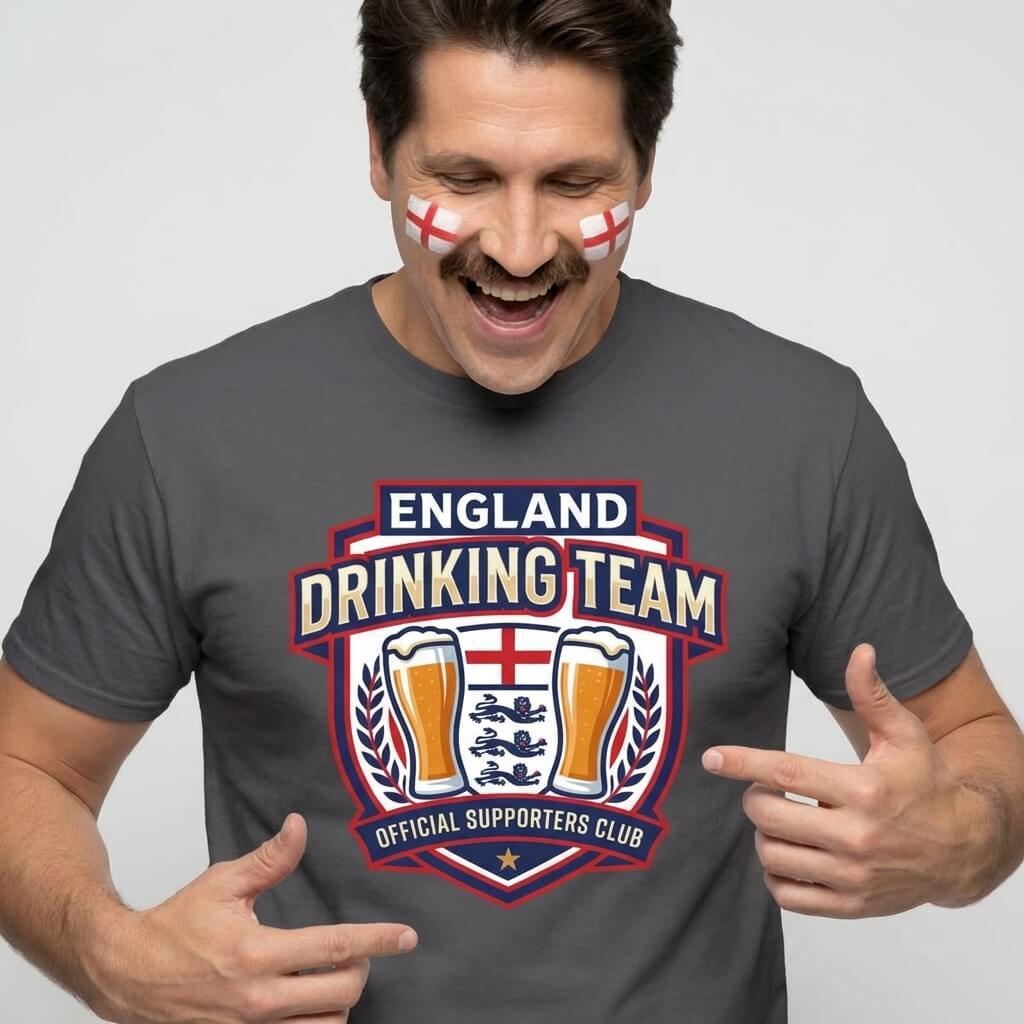 England Football Drinking Team T-Shirt