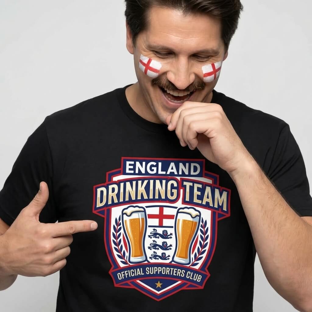 England Football Drinking Team T-Shirt