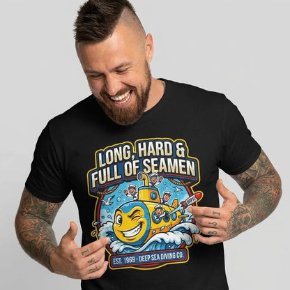 "Long, Hard & Full of Seamen" Funny Submarine T-Shirt