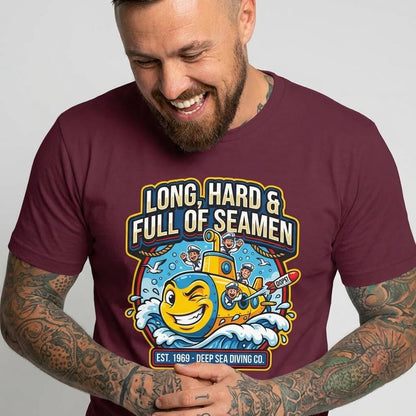 "Long, Hard & Full of Seamen" Funny Submarine T-Shirt