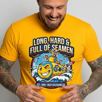 "Long, Hard & Full of Seamen" Funny Submarine T-Shirt