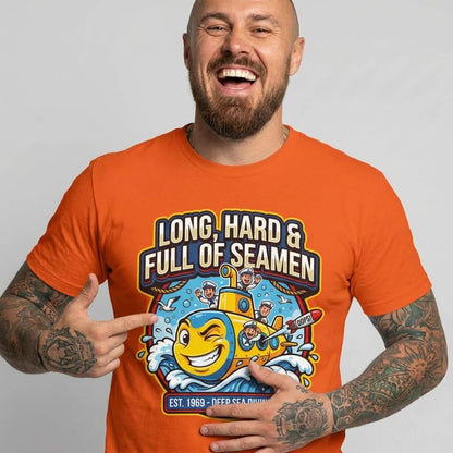 "Long, Hard & Full of Seamen" Funny Submarine T-Shirt