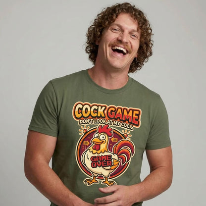 Cock Game: Don't Look at My Cock Funny T-Shirt