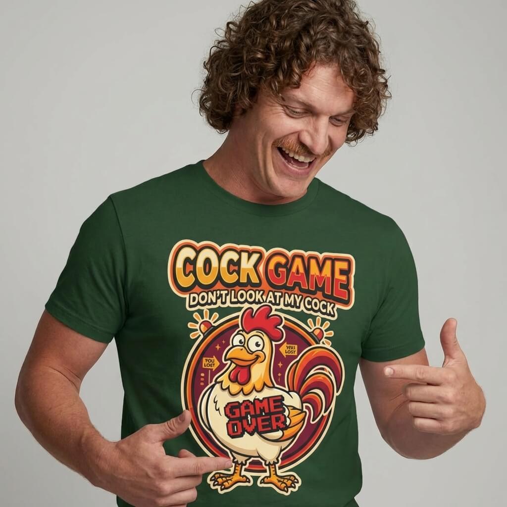 Cock Game: Don't Look at My Cock Funny T-Shirt