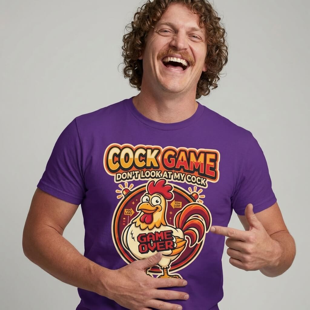 Cock Game: Don't Look at My Cock Funny T-Shirt