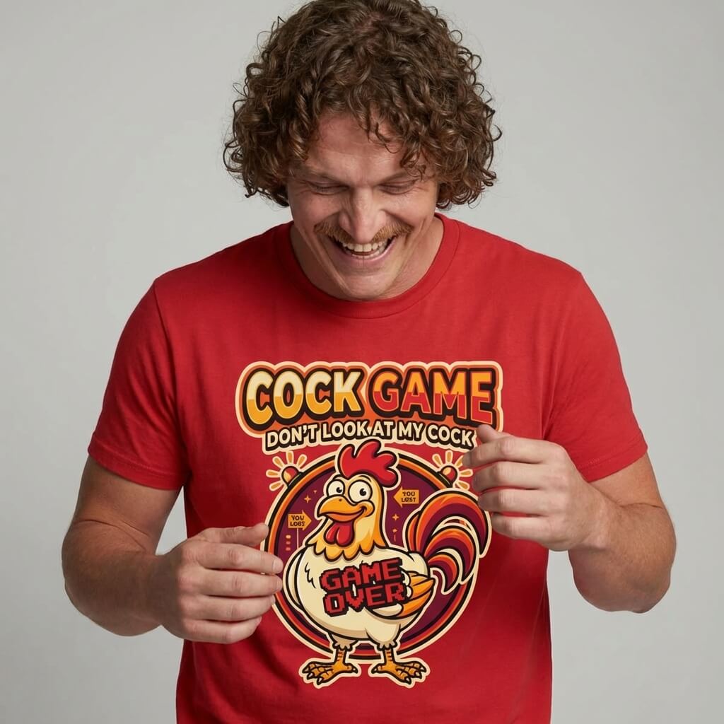 Cock Game: Don't Look at My Cock Funny T-Shirt